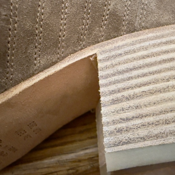 Vince Haider Suede Ankle Boots Taupe/Tan 8.5 NWOT - Picture 10 of 12